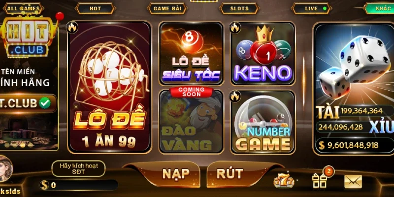 Sảnh lô đề chất lượng tại HITCLUB